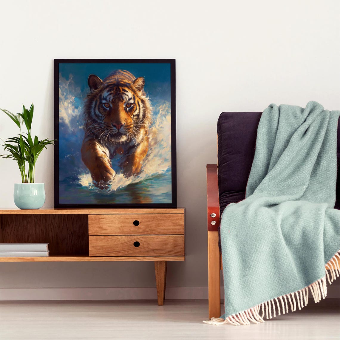Bengal Tiger Wildcat Panther Gift For Her Bold Apex Cat Decor Wildlife Cat - Image 5