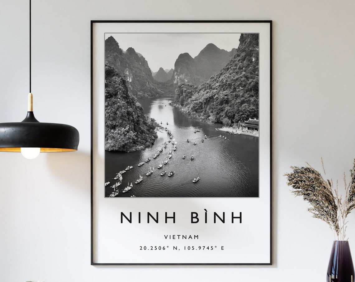 Ninh Binh Travel Print Vietnam Travel Poster Vietnam Travel Print Southeast Asia Travel Poster Travel Gift Backpackers Gift