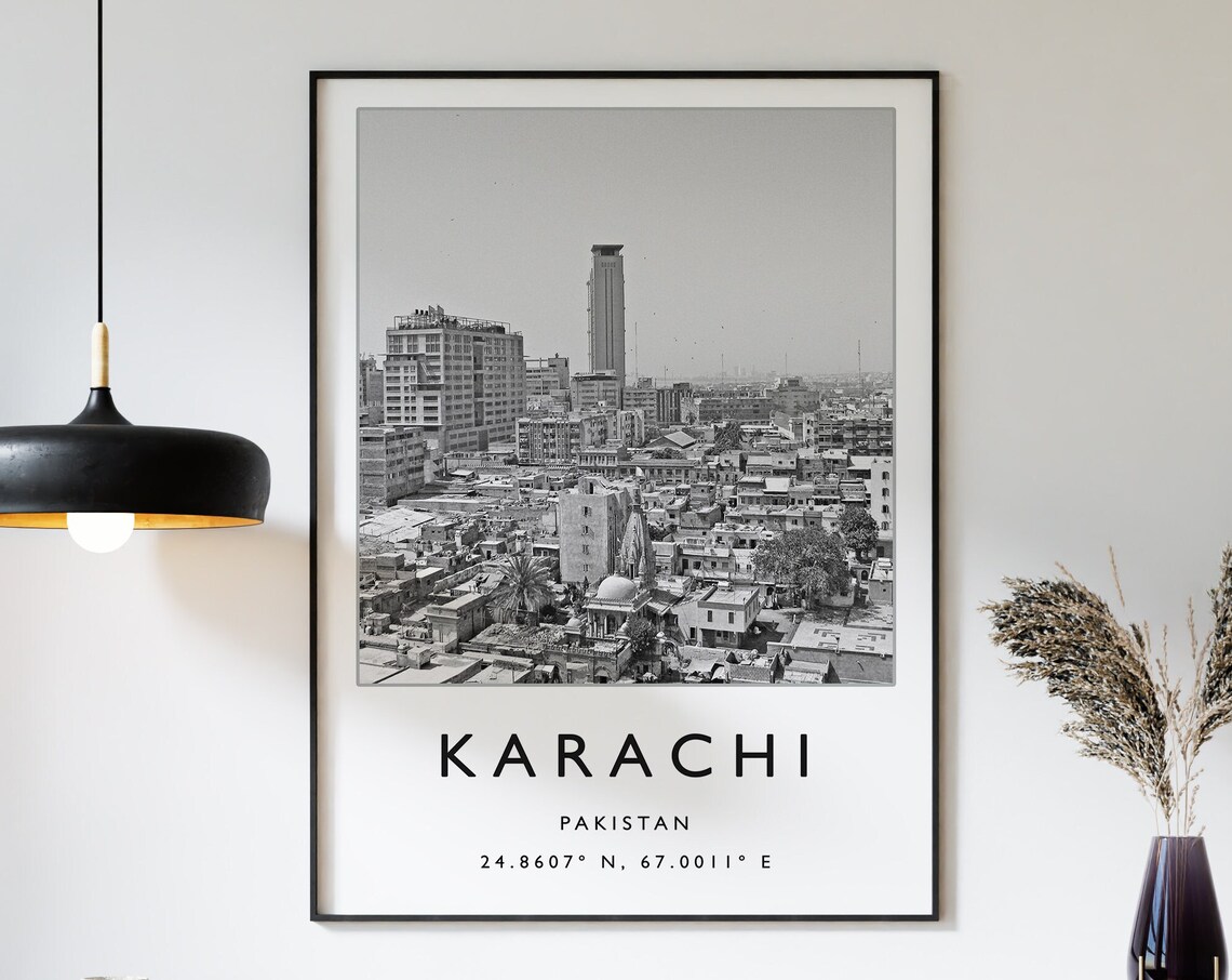 Karachi Travel Poster, Pakistan Travel Art Print