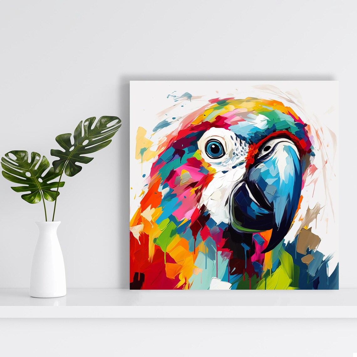 Macaw Abstract Animal Art Print, Contemporary Decor - Image 2