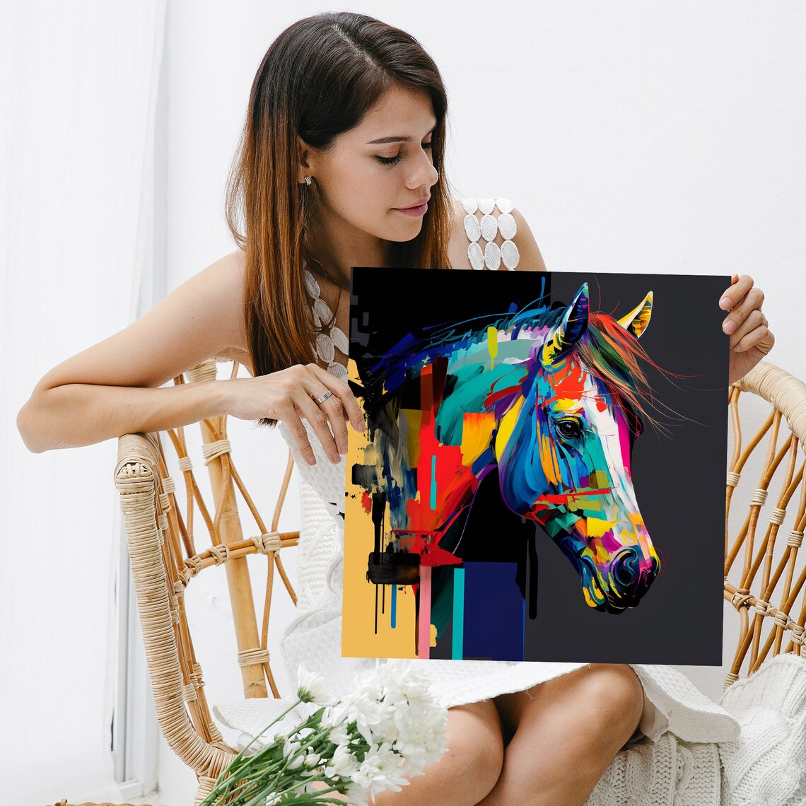 Abstract Horse Art Print, Vibrant Animal Decor - Image 5