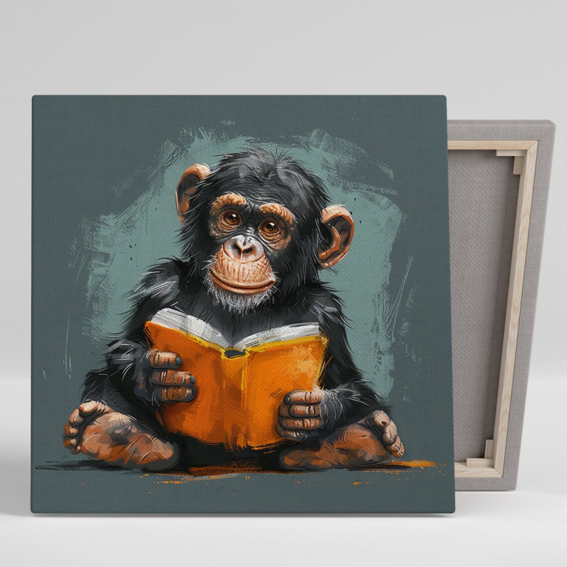 Chimpanzee Whimsical Animal Modern Decor Poster