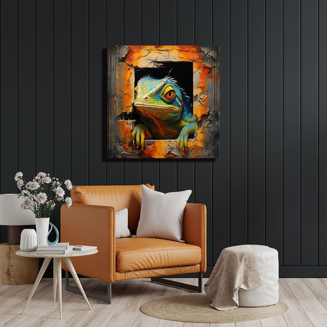 Lizard Minimalist Wall Art Print for Modern Rooms - Image 3
