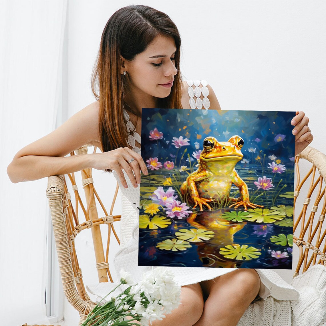 Frog Art Print, Modern Whimsical Decor for Living Room - Image 5