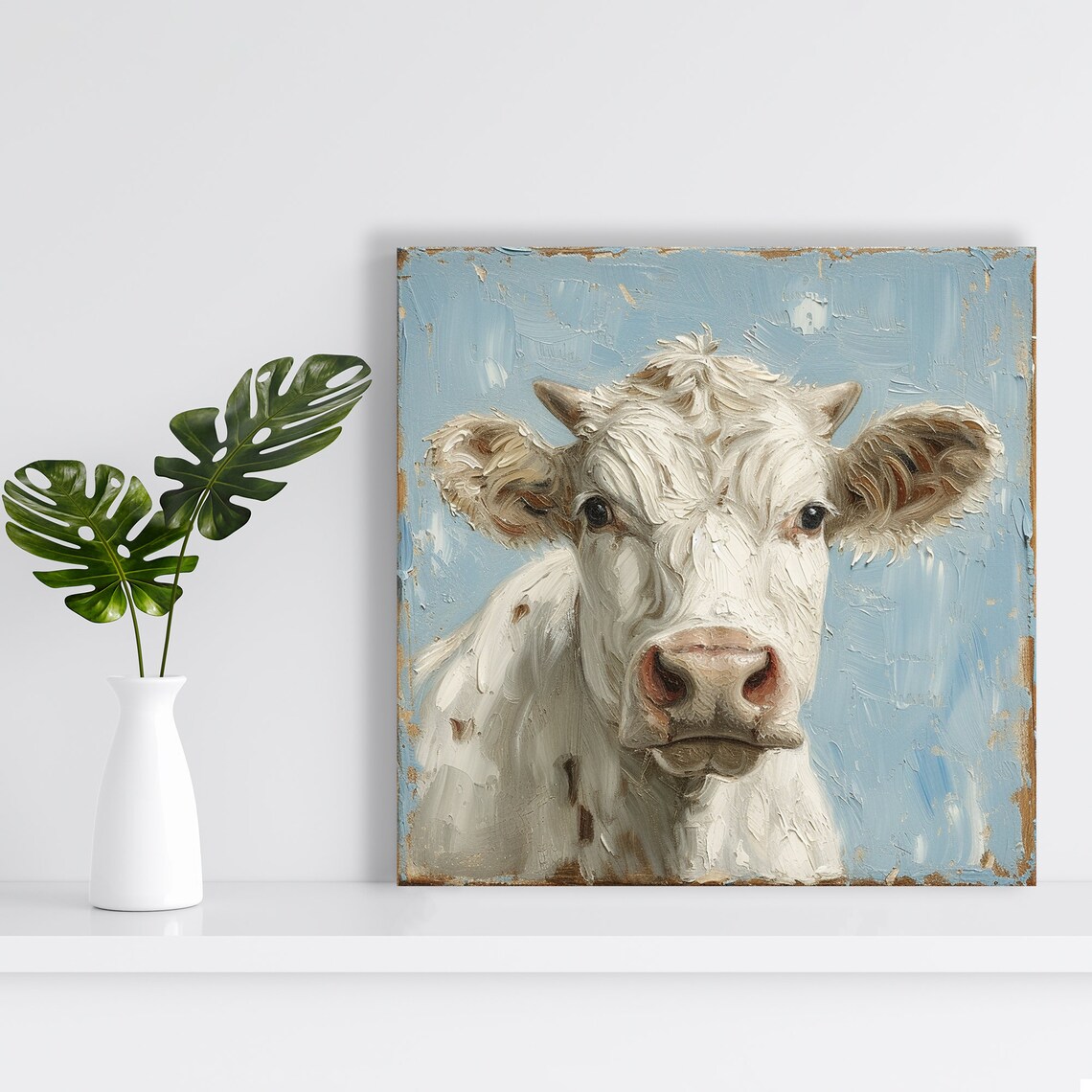 Cow Art Poster, Whimsical Farmhouse Kitchen Decor - Image 2