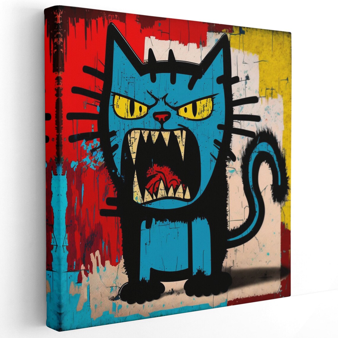 Angry Cat Wall Art Print, Animal Lovers Decor - Image 2