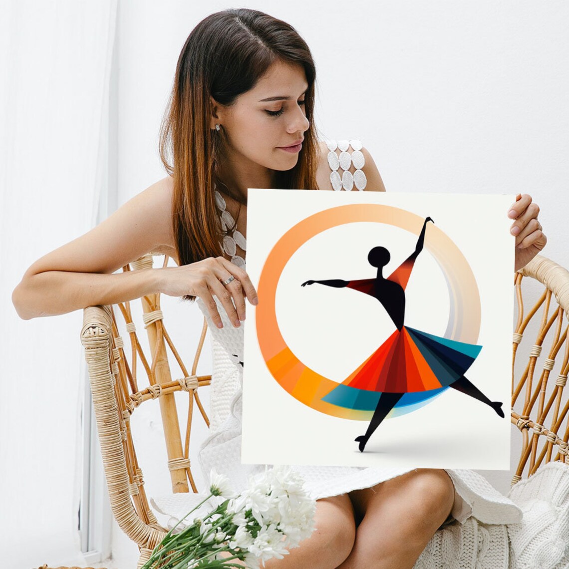 Abstract Dancing Girl, Contemporary Dance Art Print - Image 3
