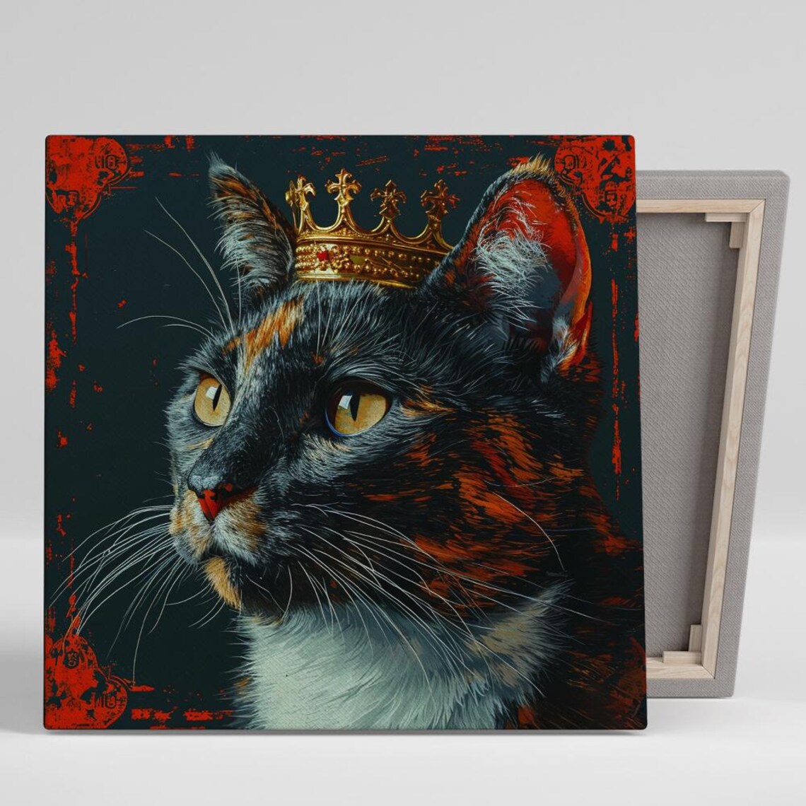 Cat Royal Majesty Glam Bohemian Wall Art Print
