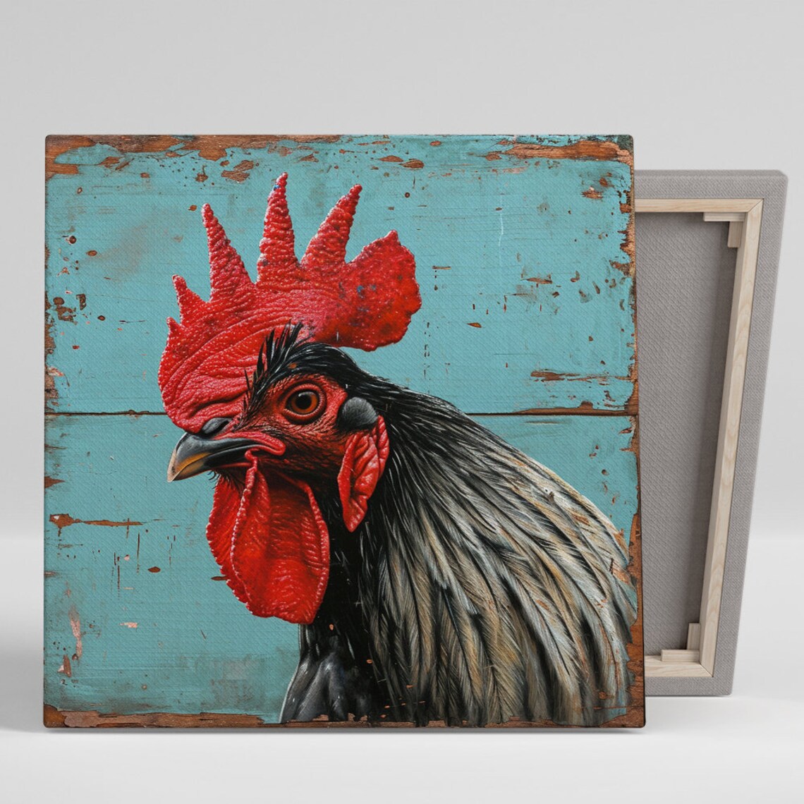 Rooster Vintage Farmhouse Art Print for Kitchen