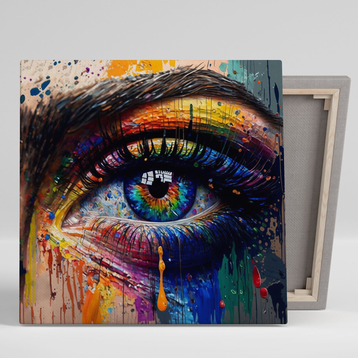 Abstract Eye Art Poster, Modern Abstract Wall Decor