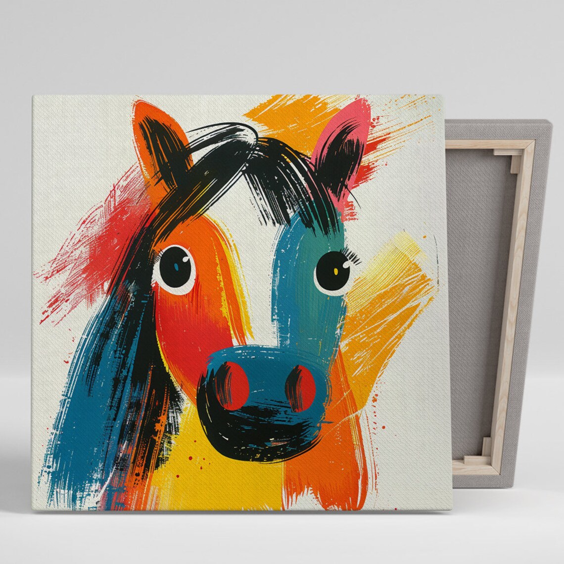 Abstract Horse Art Print, Contemporary Wall Art