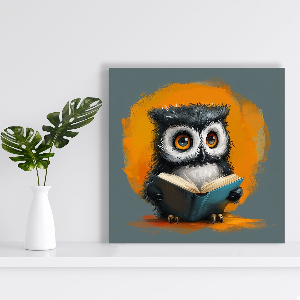 Owls Wisdom Whimsical Animal Decor Art Print - Image 2