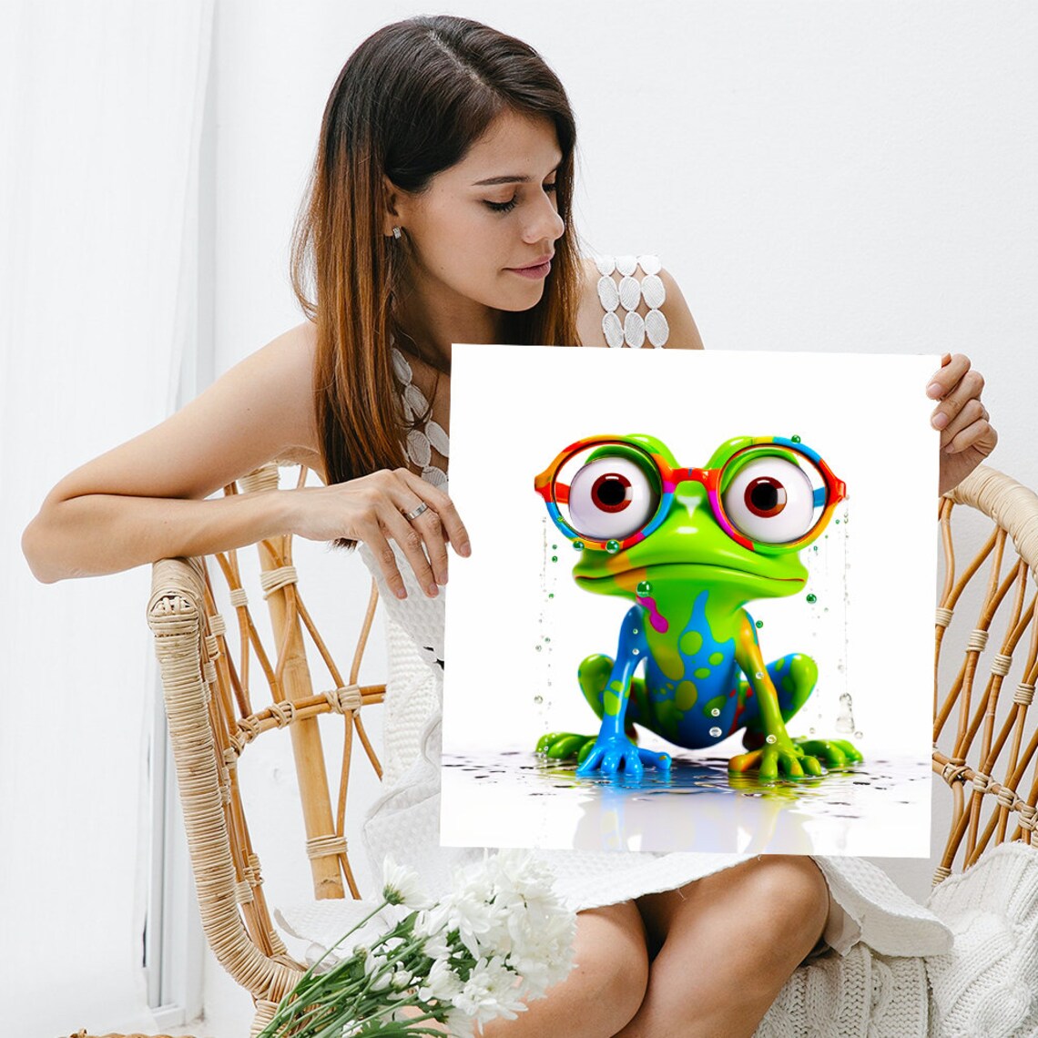 Whimsical Frog Wall Art Print, Kids Room Decor - Image 3