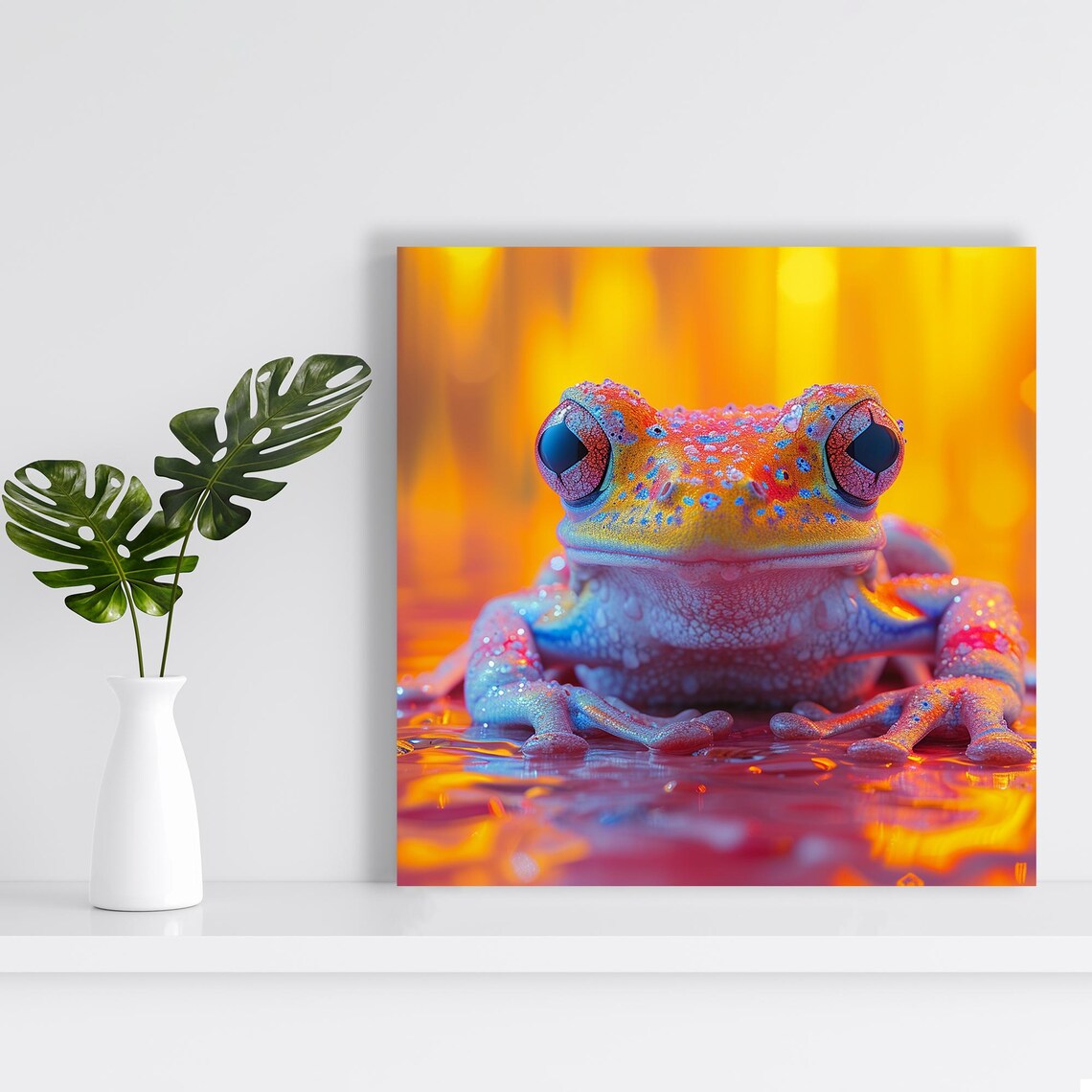 Vibrant Frog Animal Nature Decor, Wall Art Print - Image 2