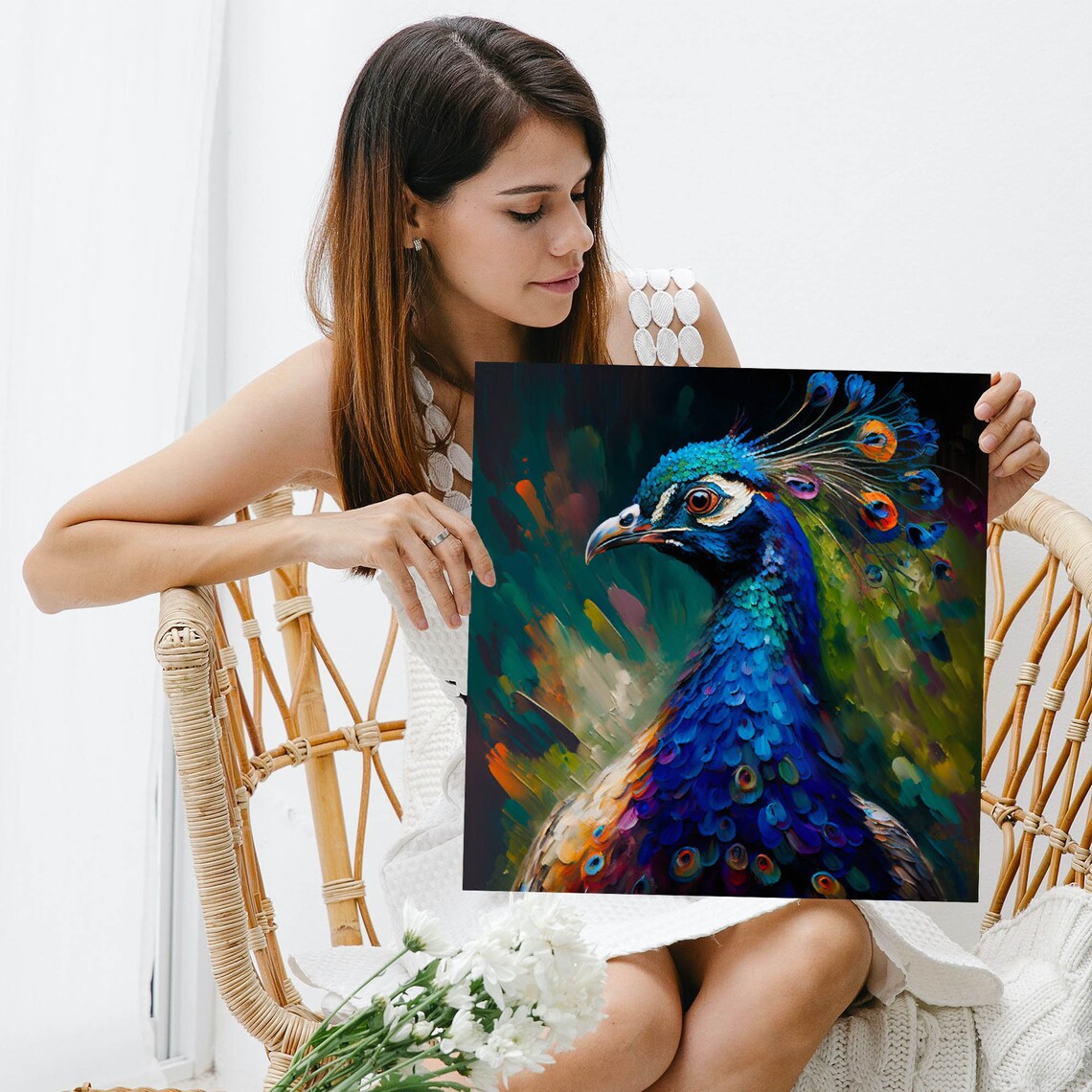 Peacock Wall Art, Elegant Exotic Bird Art Print - Image 3