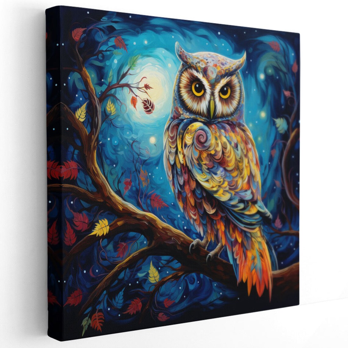 Owl Whimsical Living Room Bird Wall Art Print - Image 3
