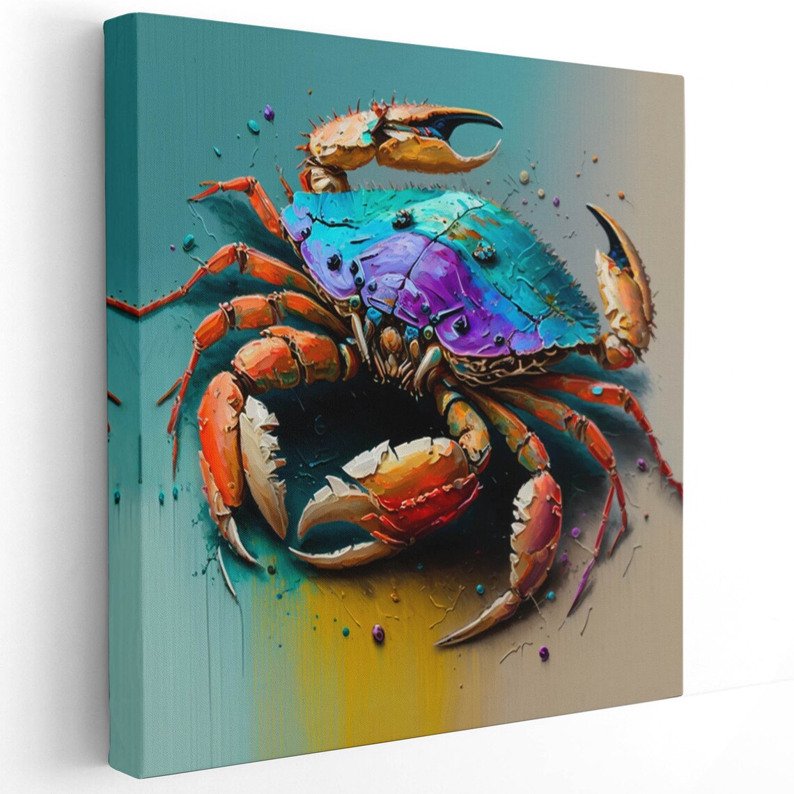Crab Wall Art Print, Ocean and Beach Wall Decor - Image 2