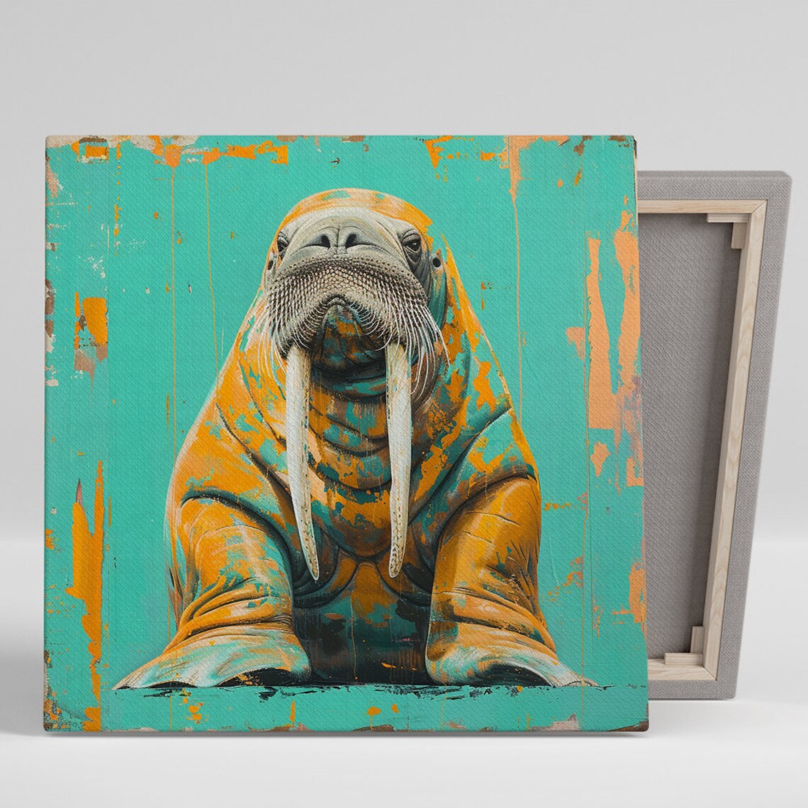 Walrus, Contemporary Pop Animal Wall Art Print