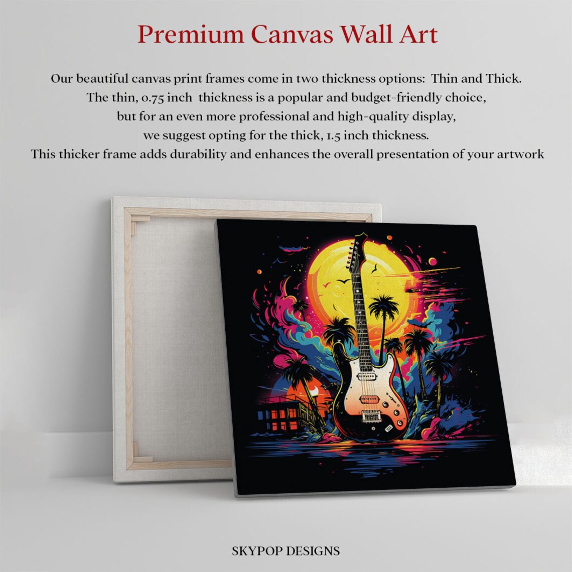 Guitar Wall Art Print, Music-Themed Home Decor - Image 4