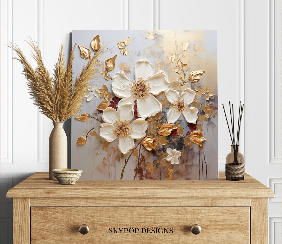 Flower Botanical Art Print, Modern Floral Decor - Image 2
