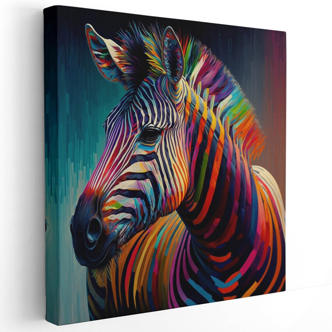 Abstract Zebra Wall Art, Modern Animal Art Print - Image 2