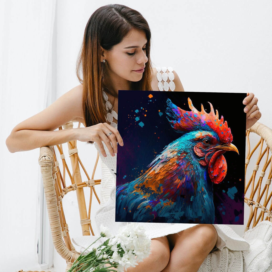 Rooster Wall Art Poster, Home and Animal Decor - Image 3