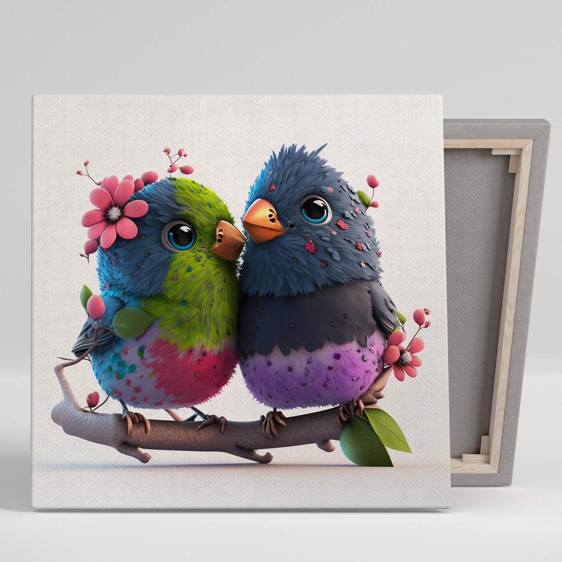 Love Birds Valentines Art Print, Romantic Decor