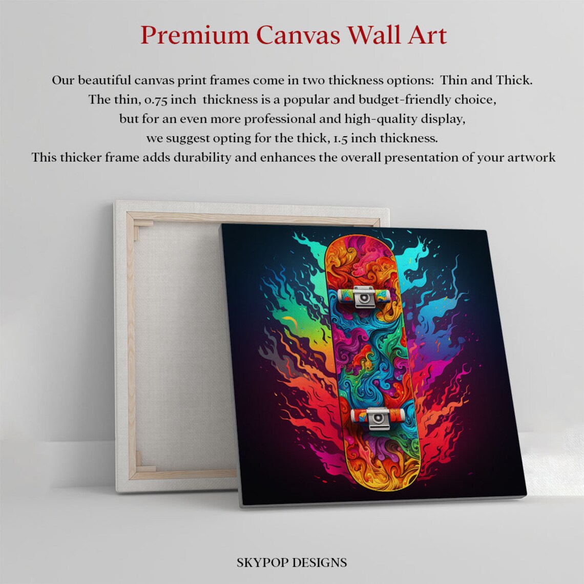 Skateboard Contemporary Minimalist Wall Art Poster - Image 4