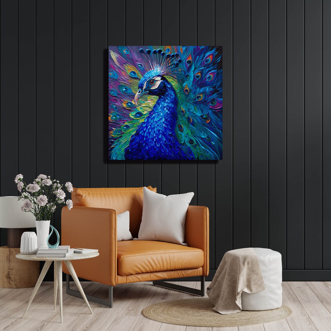 Elegant Peacock Poster Print, Bird Wall Decor - Image 4