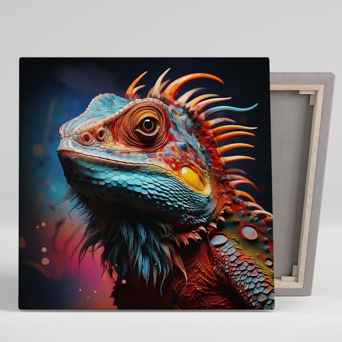 Vibrant Chameleon Art Print, Animal Wall Decor