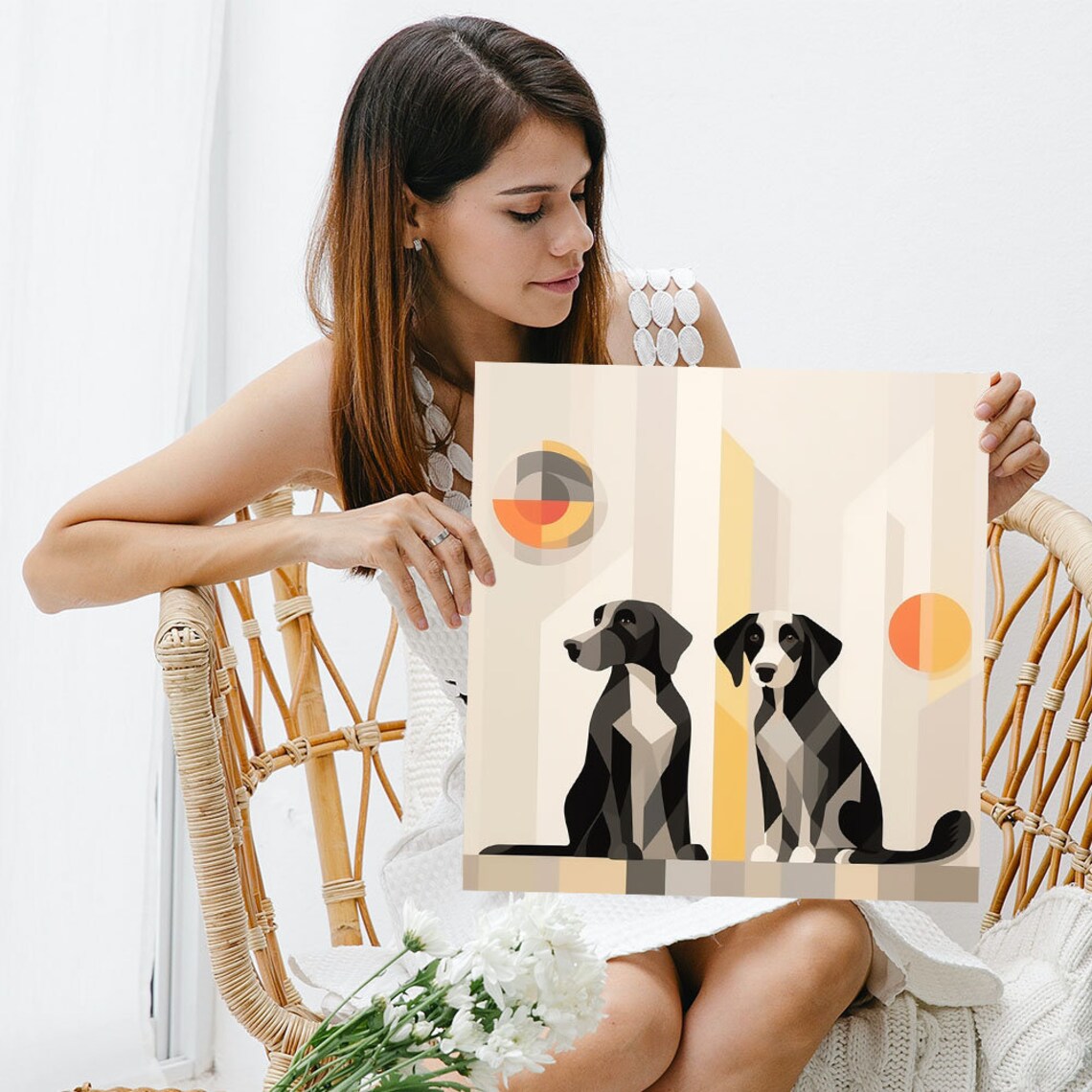 Abstract Dogs, Contemporary Minimalist Art Print - Image 5