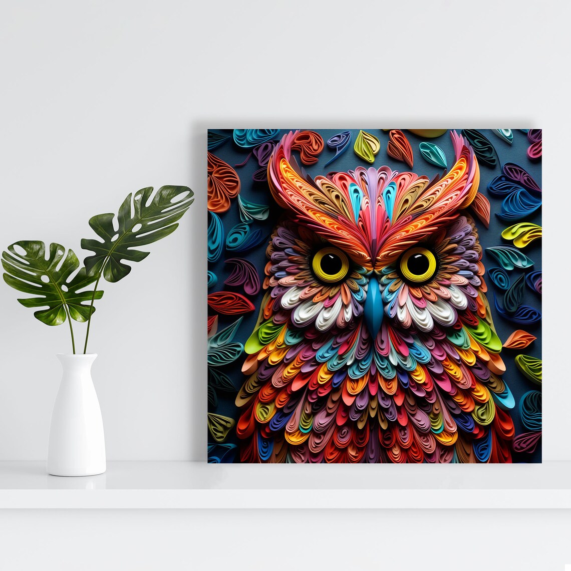 Owl Wall Art Print, Living Room or Office Decor - Image 2