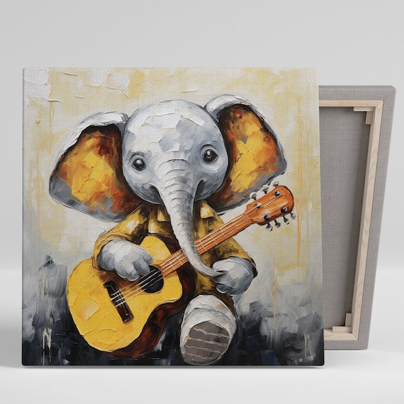 Whimsical Elephant Art Print for Nursery Decor