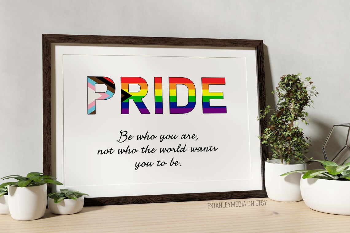 Progress Pride Flag Art Print, LGBTQ Pride Decor