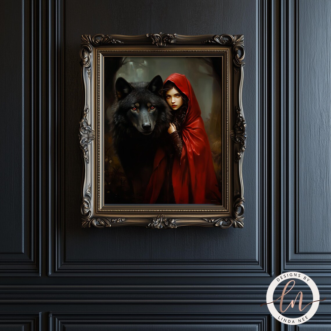 Little Red Riding Hood, Gothic Fairy Tale Art Print - Image 2