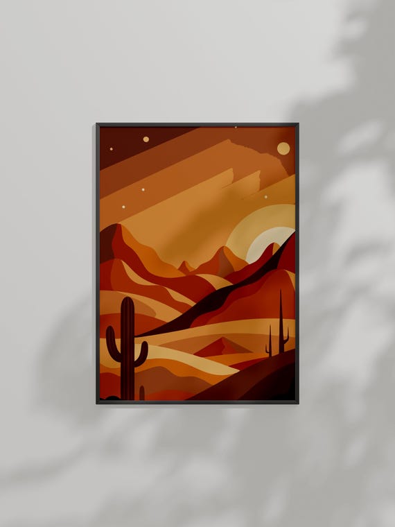 Desert Horizon Minimalist Landscape Art Print