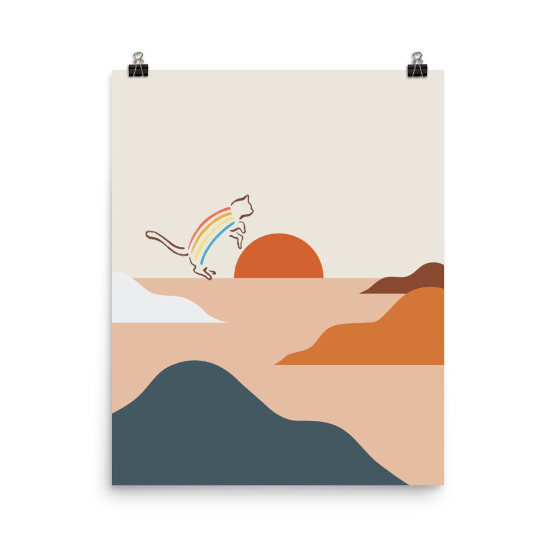 Cat Landscape 31a Art Print