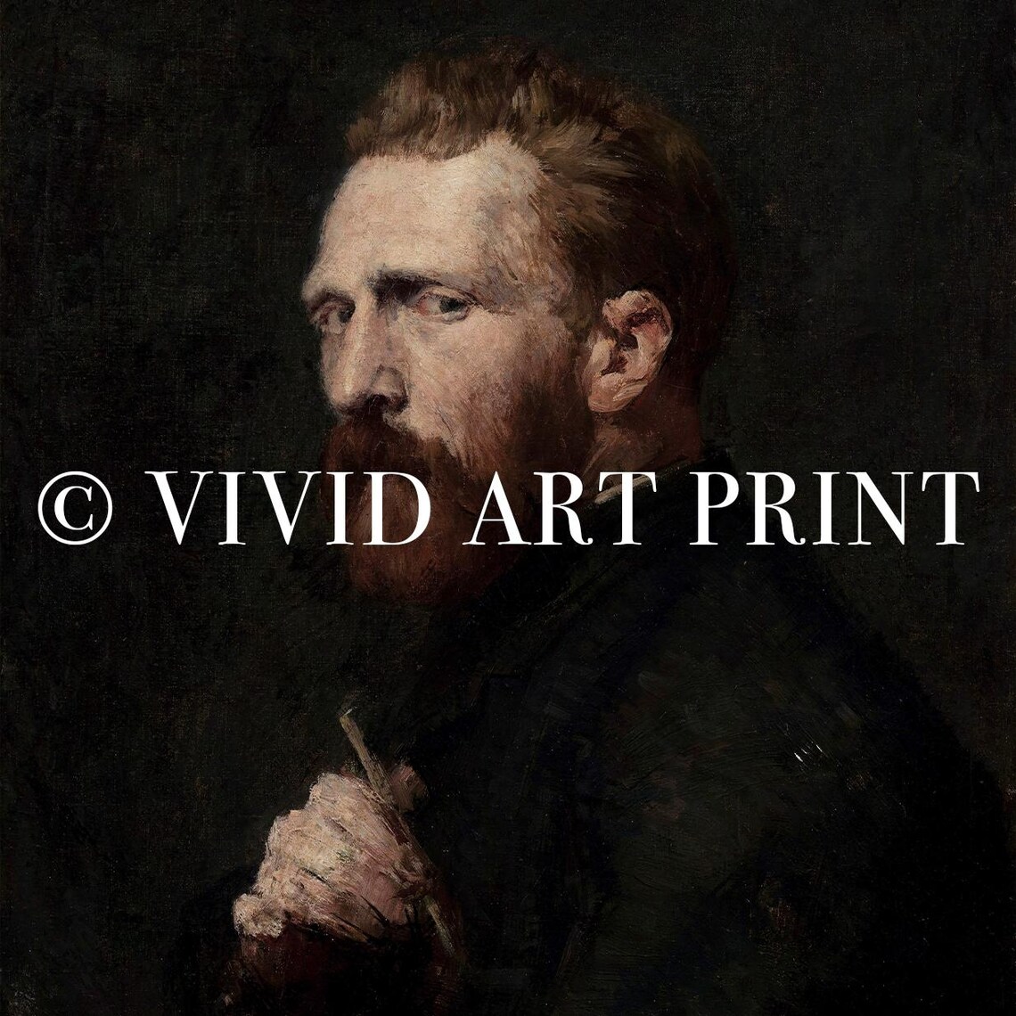 Portrait Painter Vintage Moody Realistic Painting - Image 4