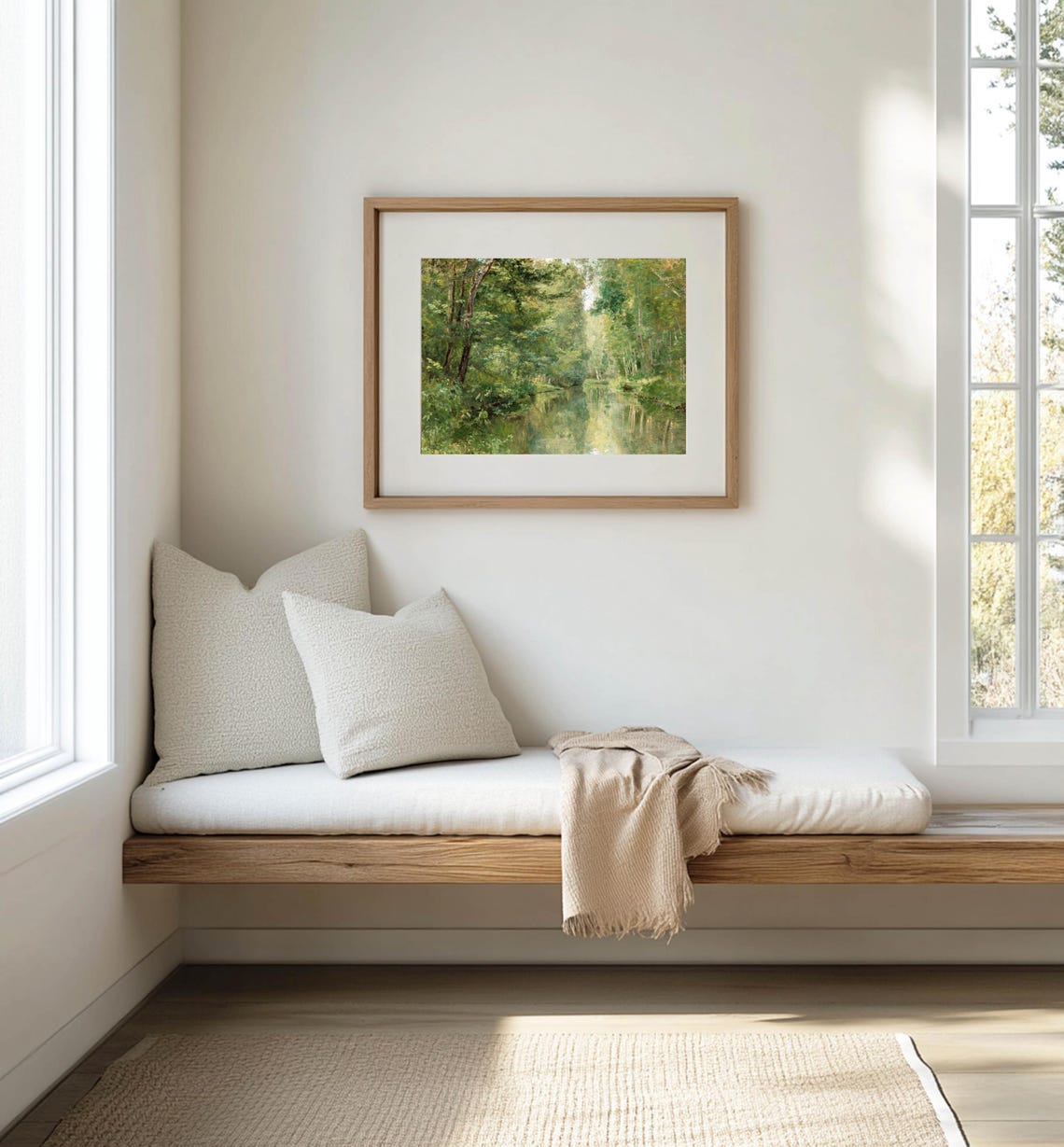 Summer Forest Vintage Landscape Wall Art Serene Nature Scene Home Decor Vivid Art Print Fb 406 - Image 3