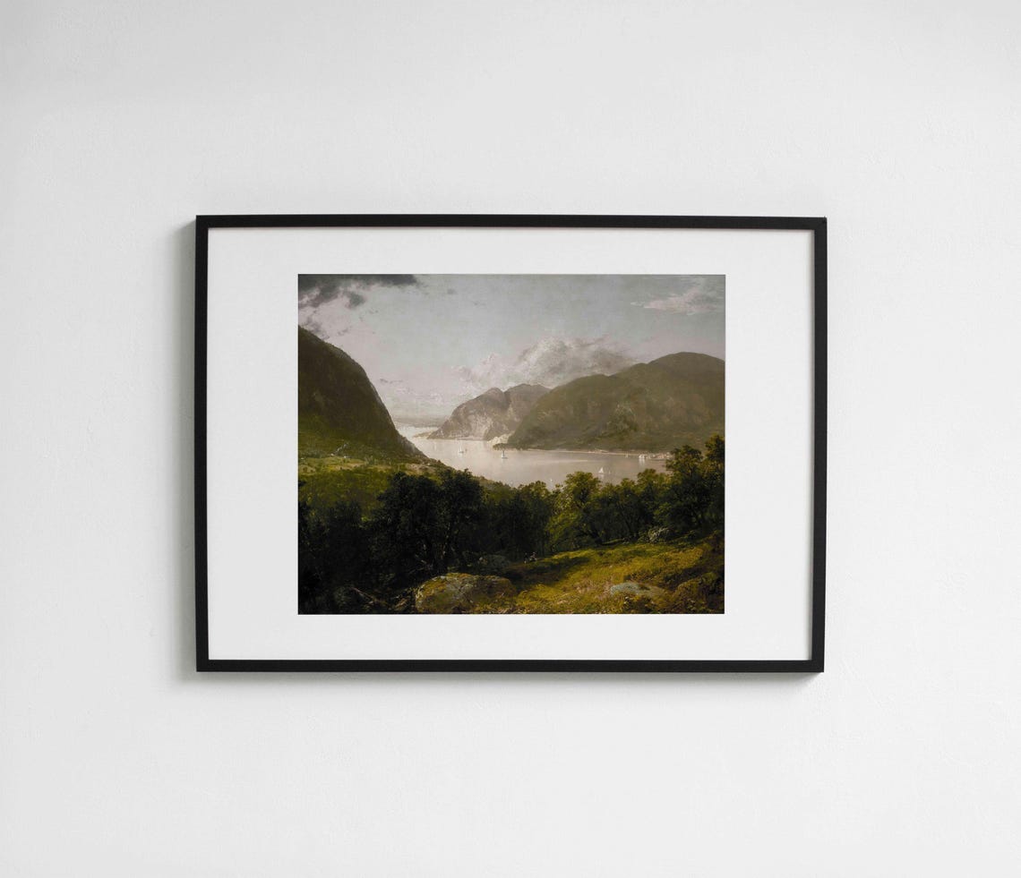 Riverside Landscape Wall Art Vintage Romantic Hudson River School Home Decor Vivid Art Print Jk 712 - Image 2