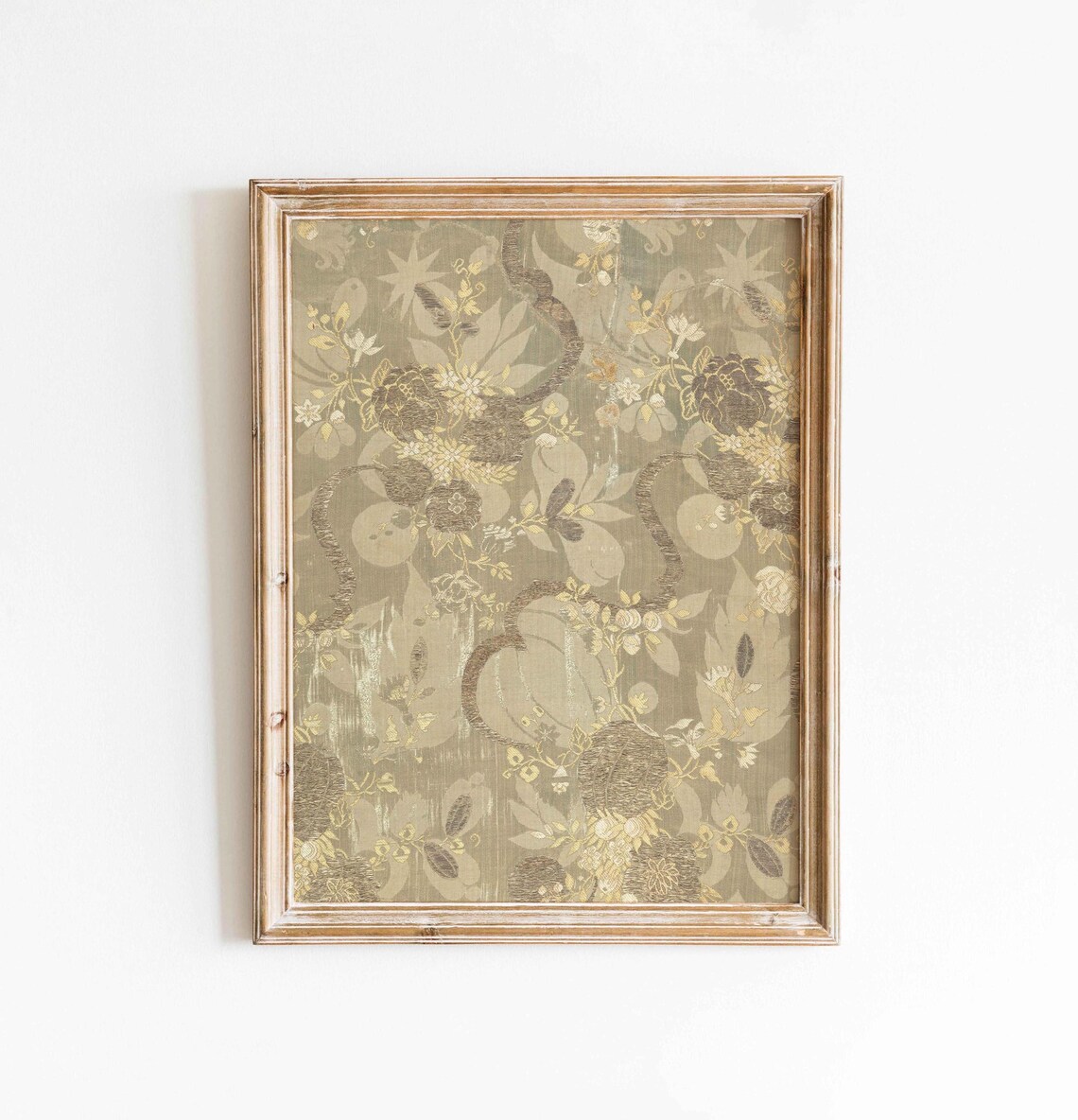 Golden Garden Textile, Antique French Brocade - Image 2