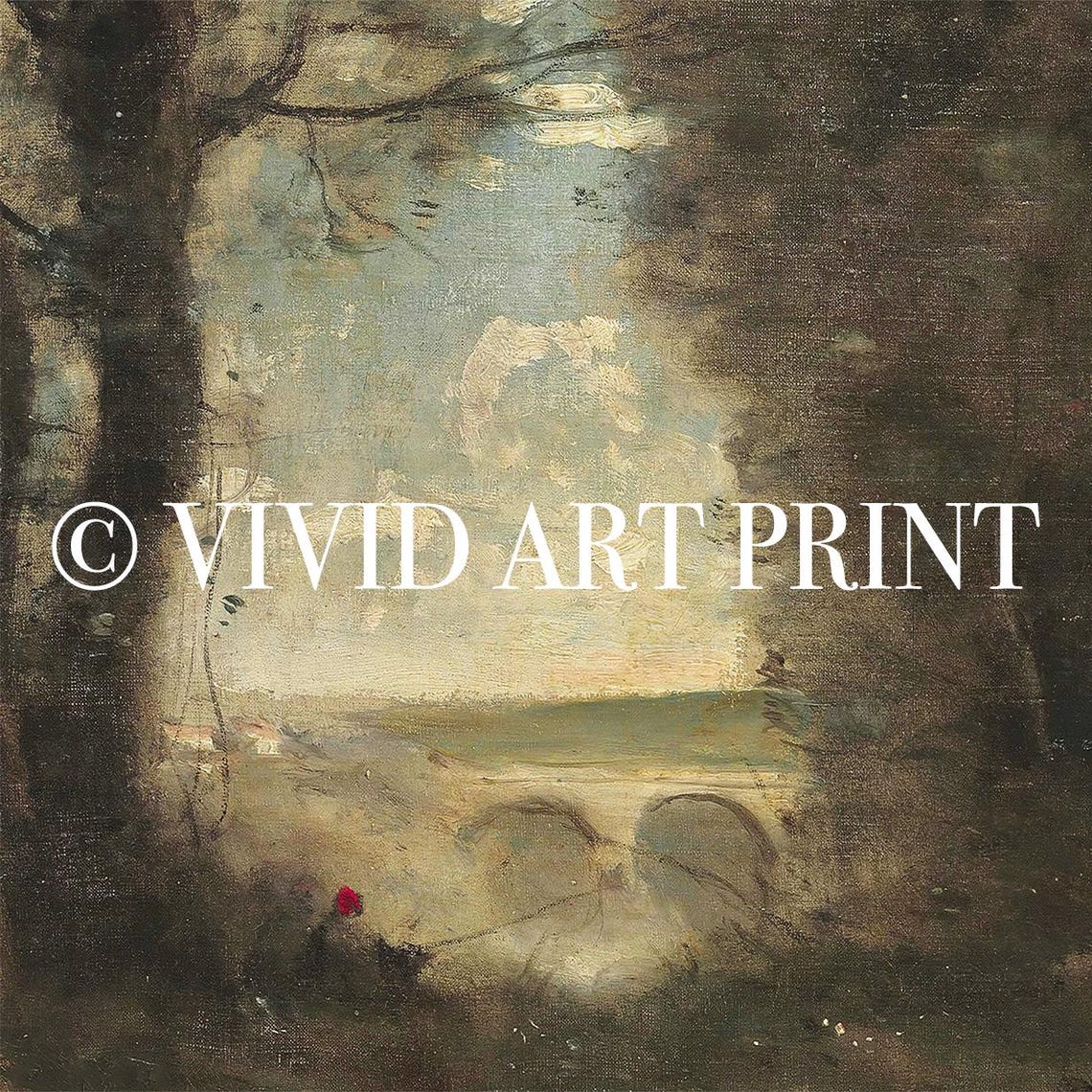 Antique Landscape Wall Art Vintage Muted Tones Dark Forest Rustic Home Decor Vivid Art Print Jc 028 - Image 4