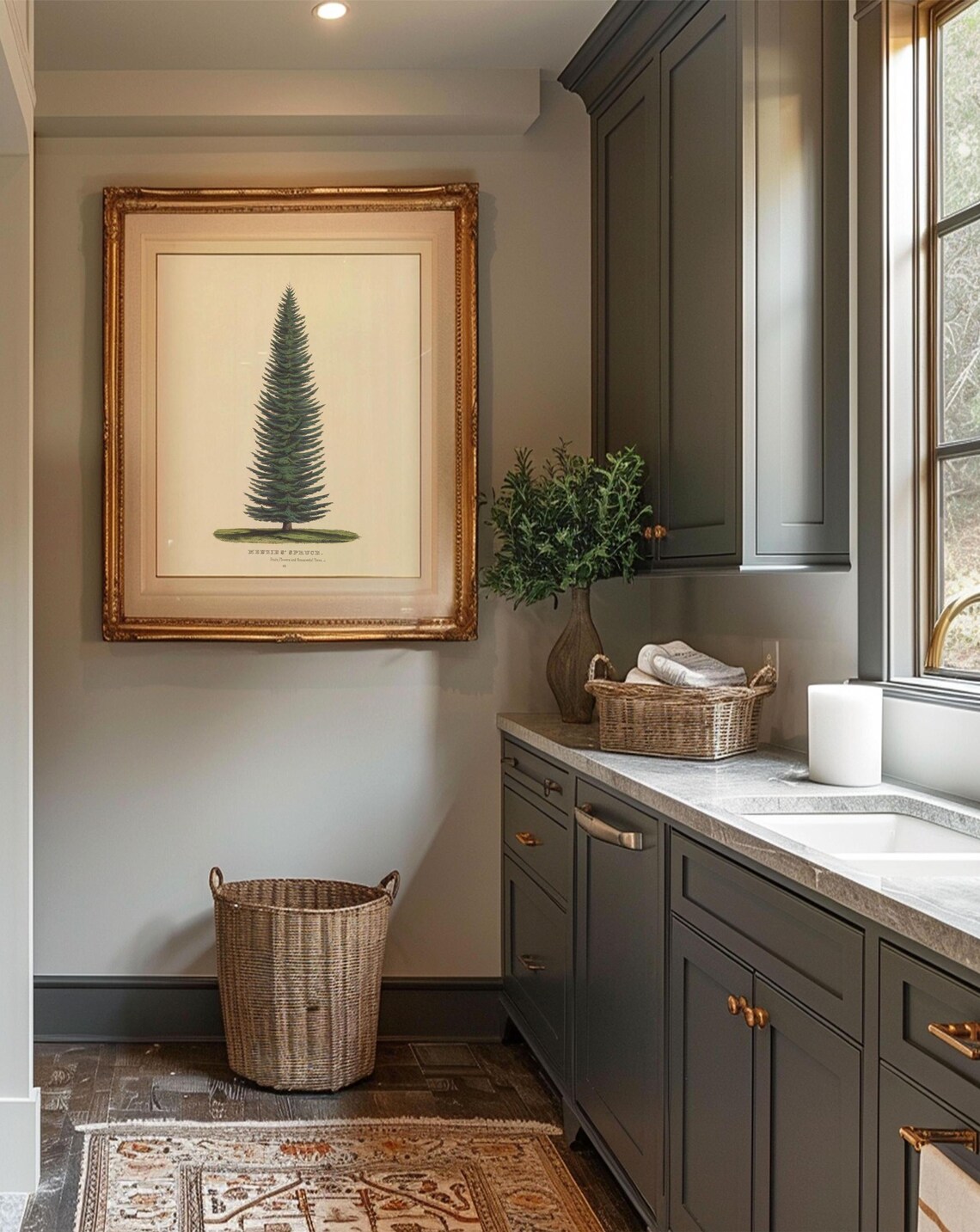 Evergreen Tree Botanical Vintage Douglas Fir Art Print - Image 3