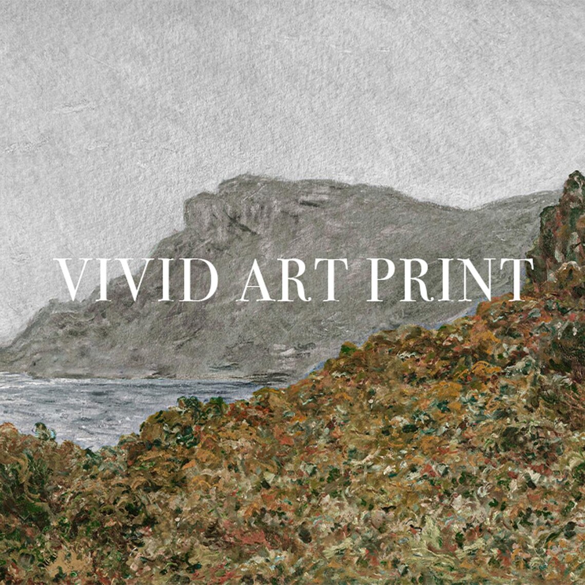 Coastal Landscape Mountain Impressionist Art Print - Image 4