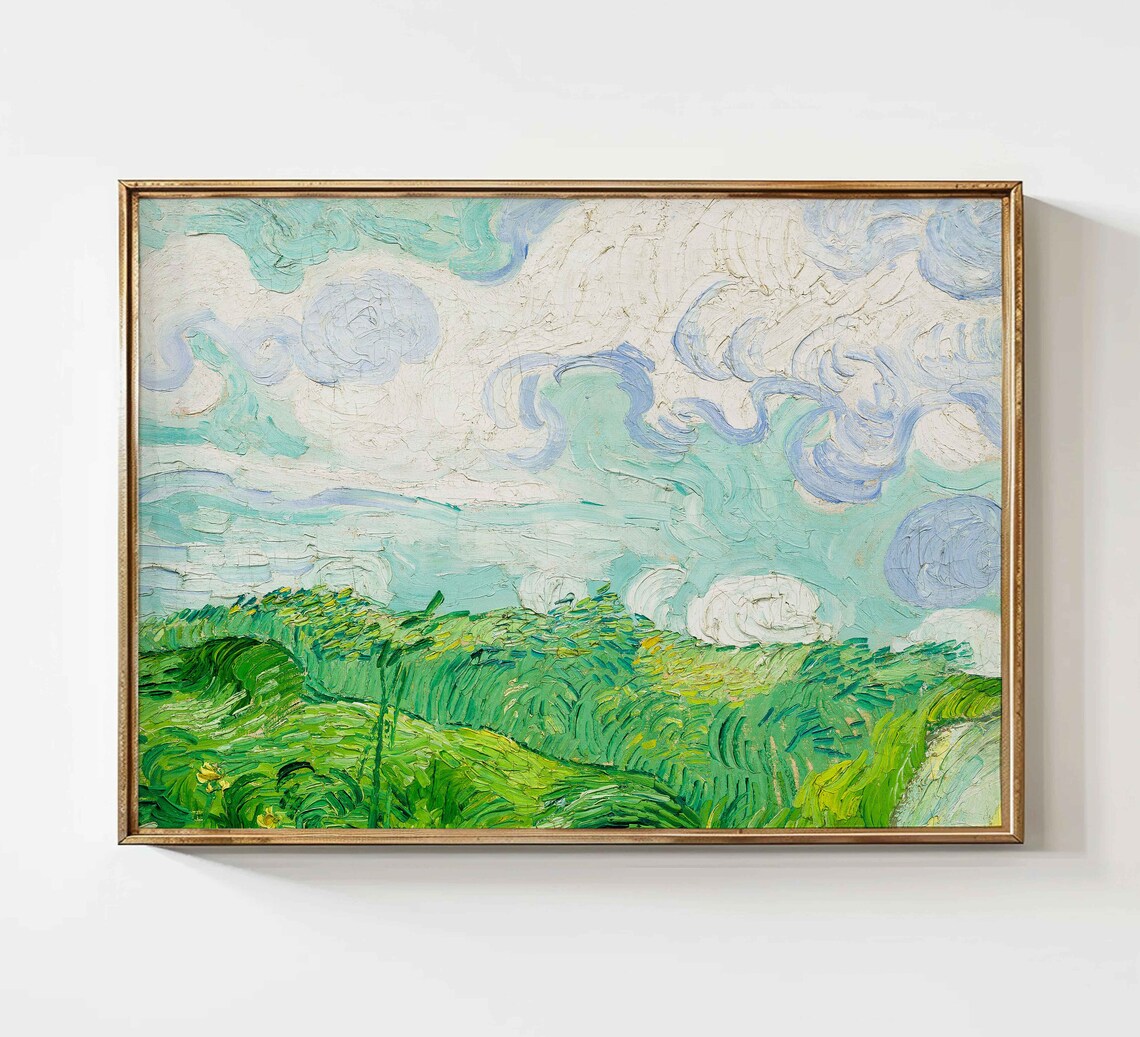 Antique Impressionism Landscape, Vintage Home Decor - Image 2