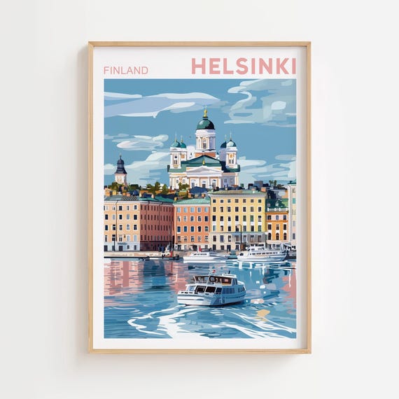 Helsinki Home Decor Travel Poster