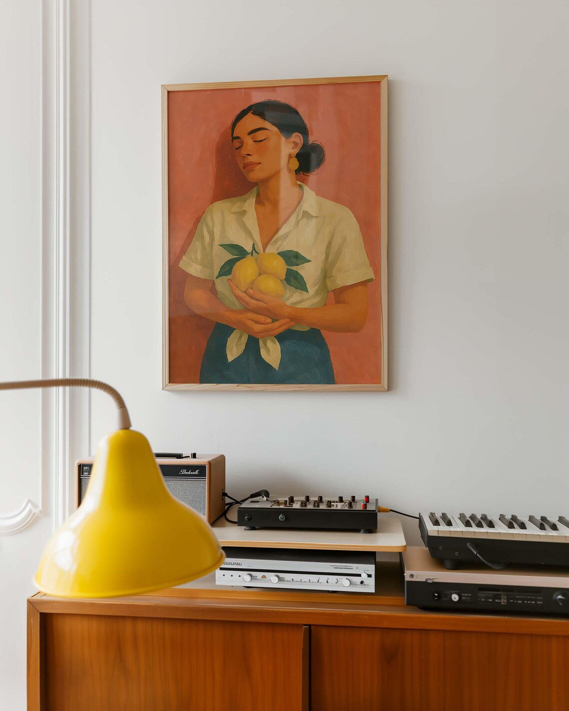 Lemon Woman Portrait, Mediterranean Figurative Art Print - Image 3