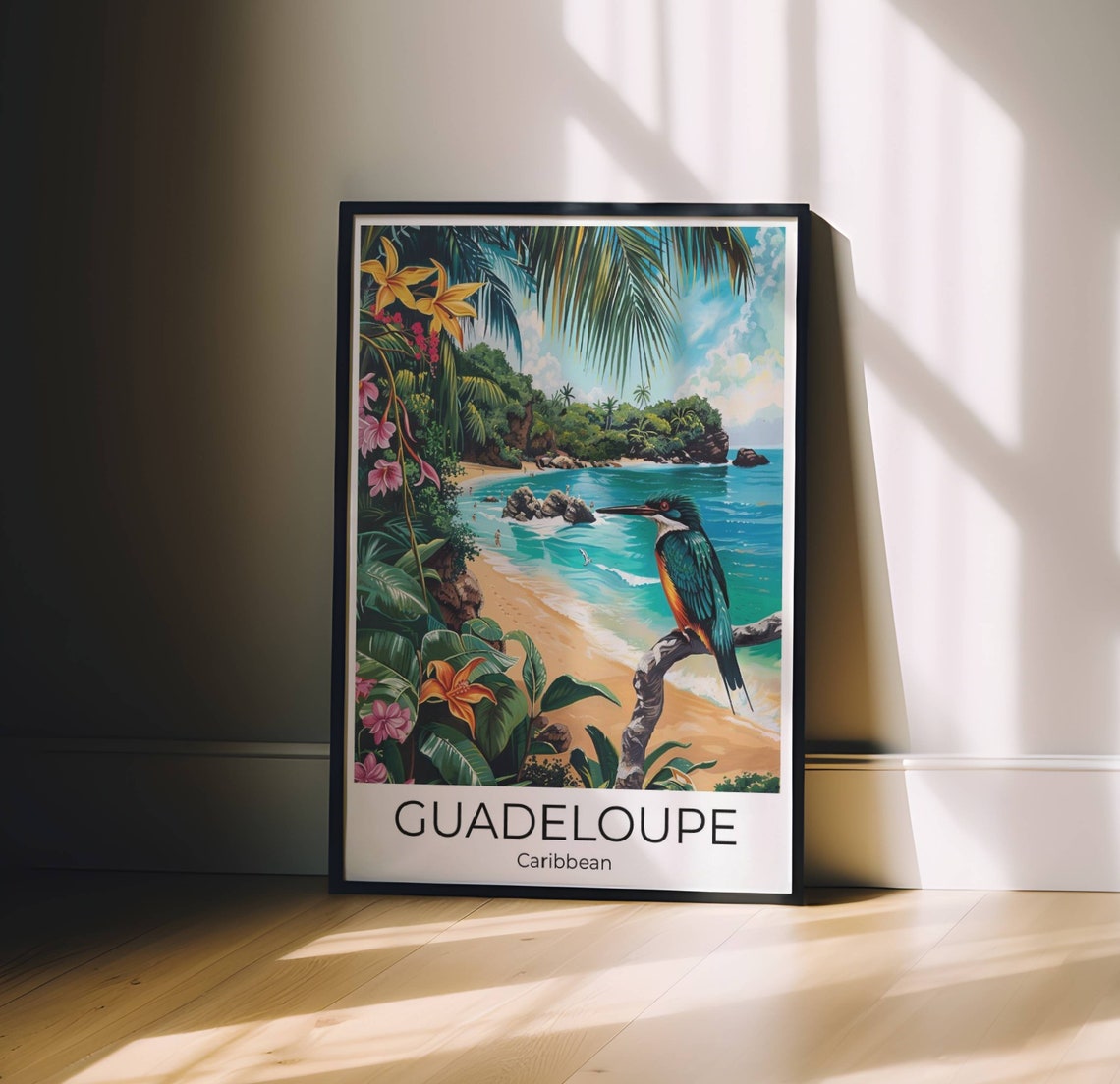 Guadeloupe Island Guadeloupe Caribbean Travel Poster Guadeloupe Wall Art Guadeloupe Travel Print Guadeloupe - Image 4