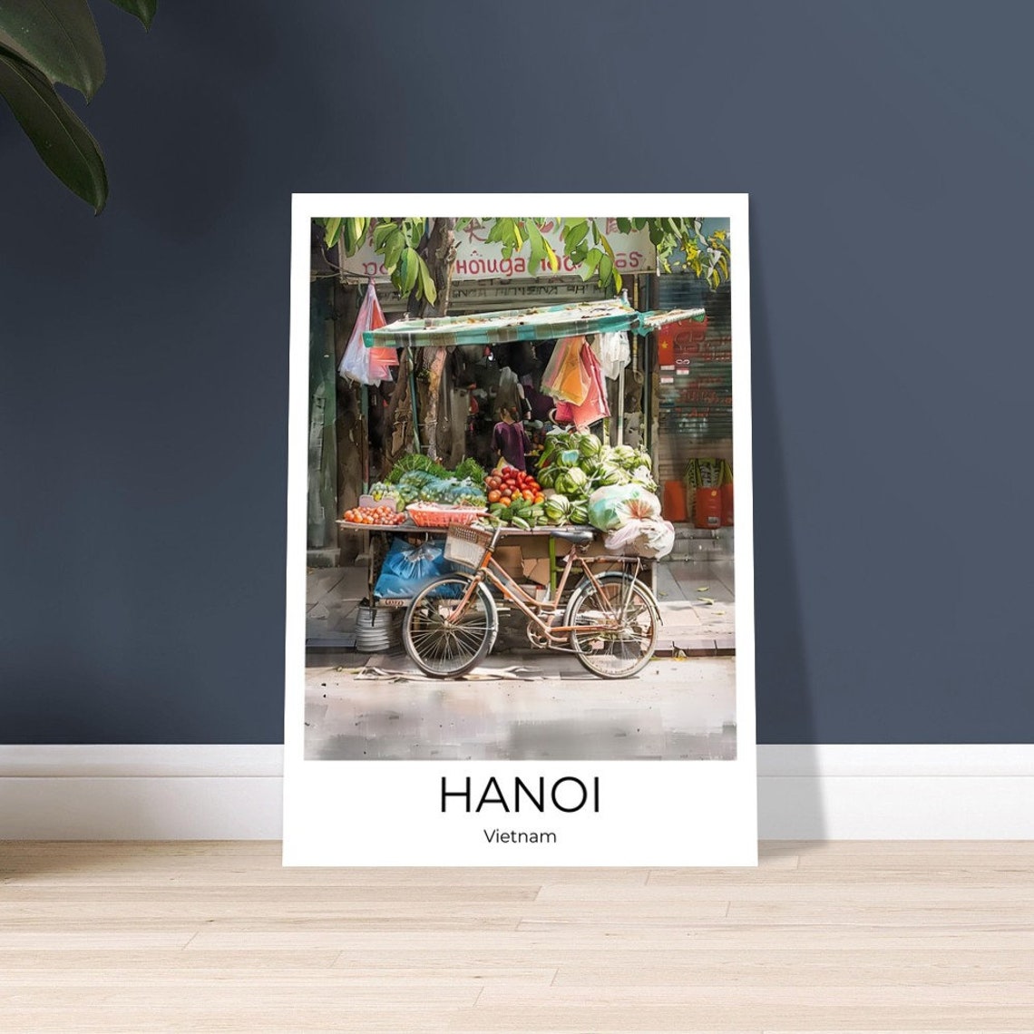 Hanoi Old Quarter Watercolor Travel Poster Of Hanoi Wall Art Hanoi Travel Vietnam Hanoi Street Life Hanoi Wall Decoration - Image 3