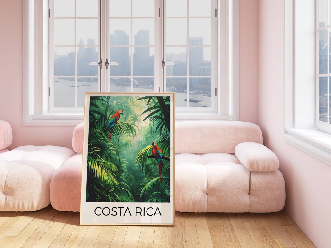 Costa Rica Travel Poster Travel Print Costa Rica Costa Rica Monteverde Cloud Forest Costa Rica Gift Costa Rica Travel Print - Image 2